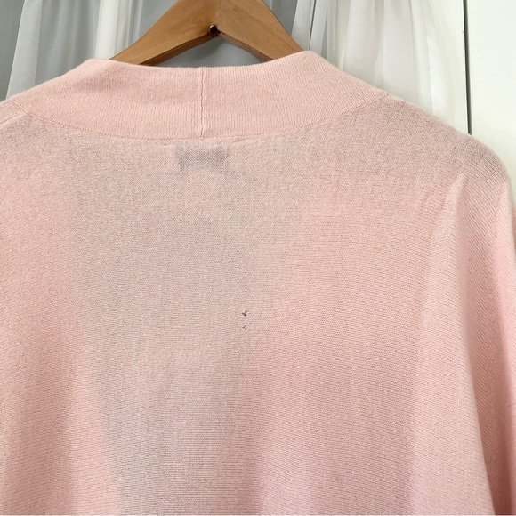 Precious Fibers Cashmere Soft Pink Cardigan Large Shell Button Sweater Sz 1X - Picture 4 of 8